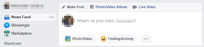 A Facebook timeline.