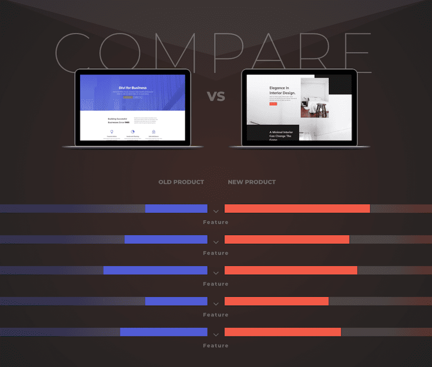 product comparison chart