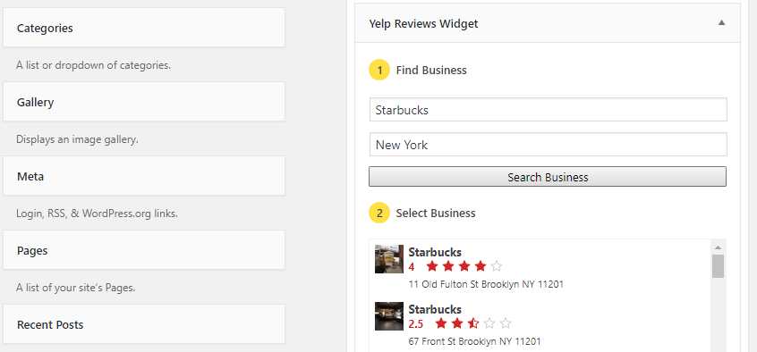 Identifying which business' reviews you want to display.