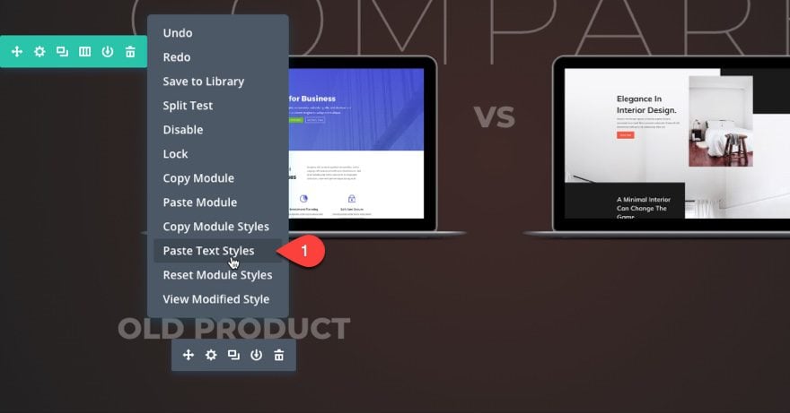 product comparison chart