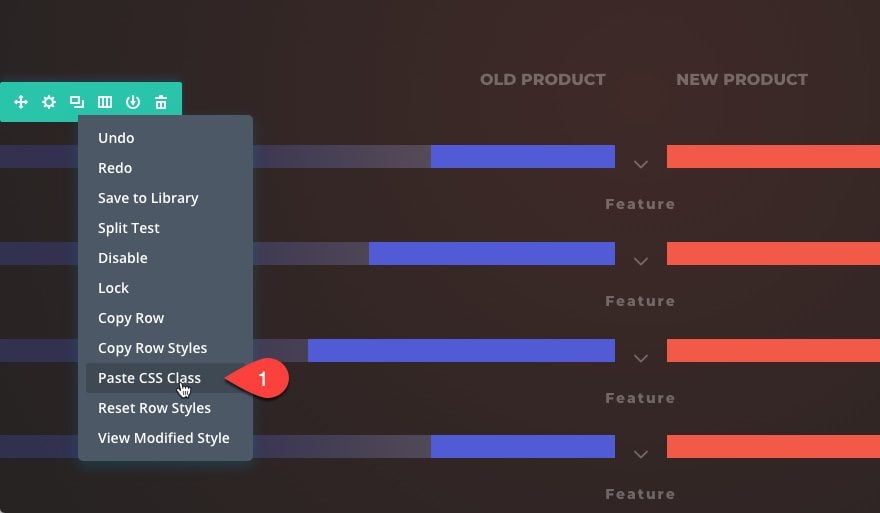 product comparison chart