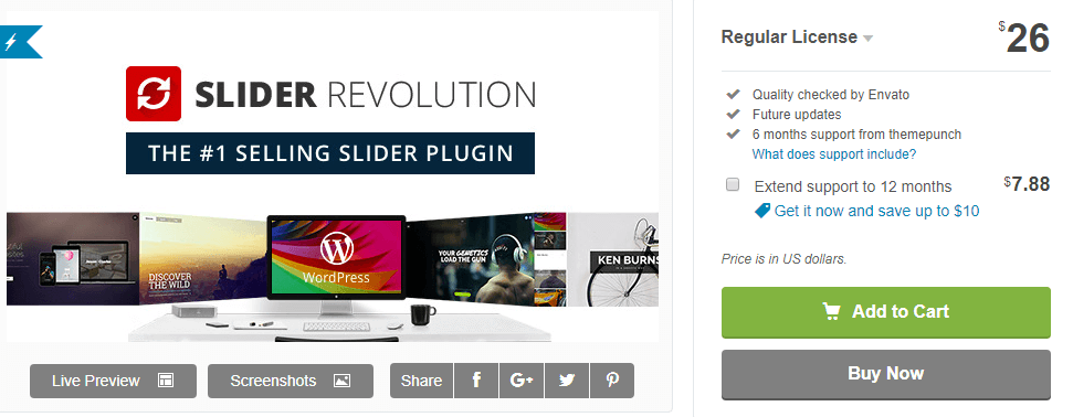 The Slider Revolution plugin.