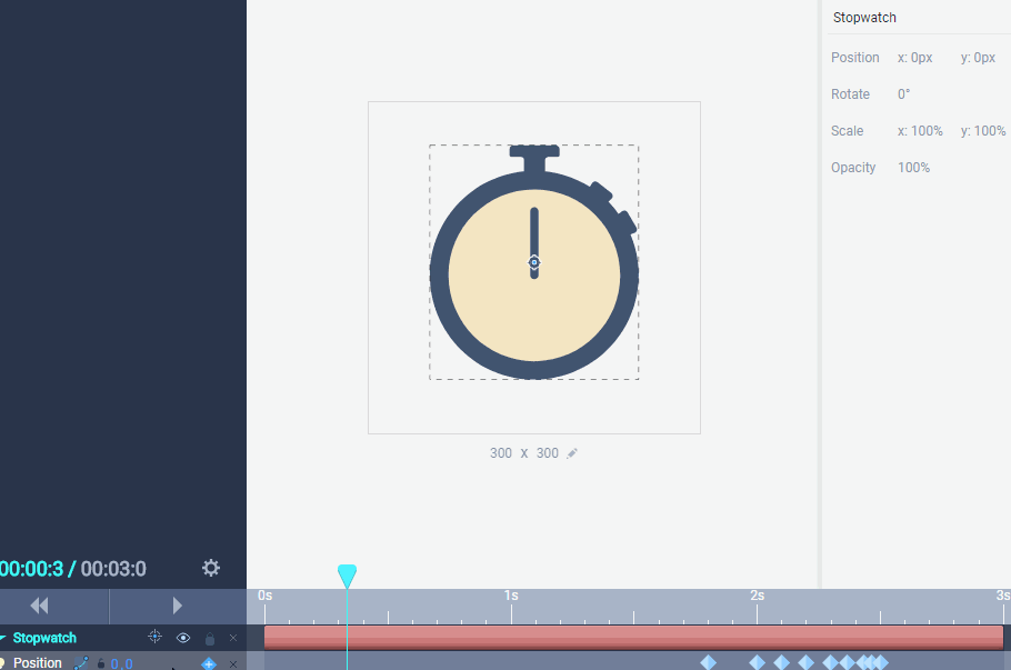 An animated stopwatch.