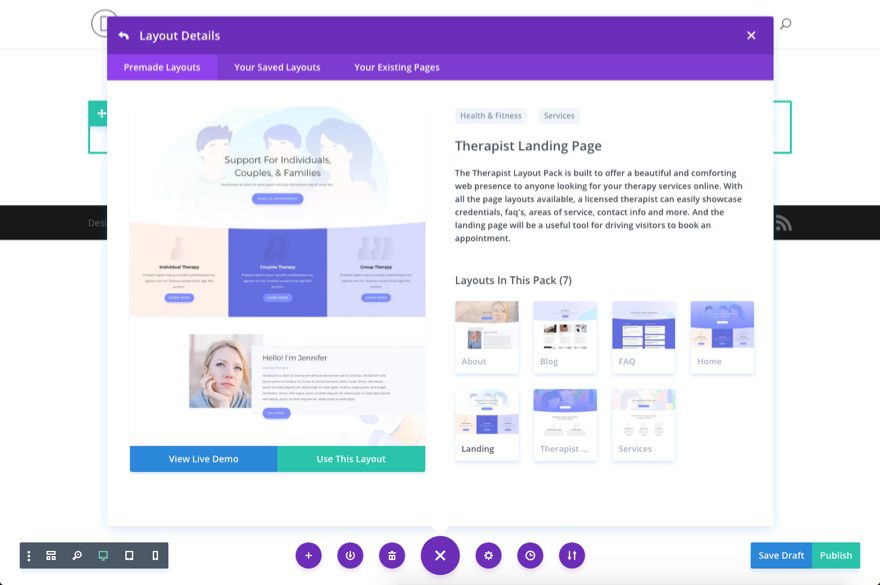 therapist divi layout