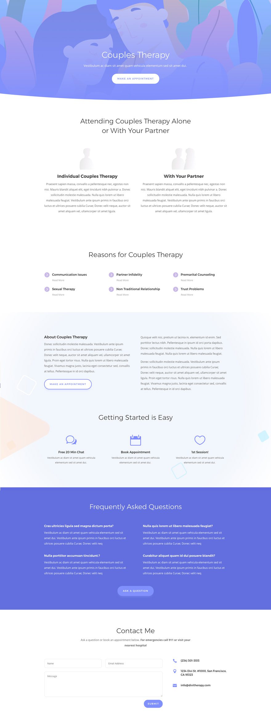 therapist divi layout