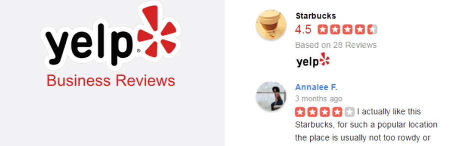 The Yelp Reviews Widget plugin.