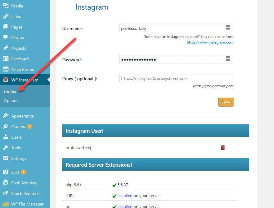 Posting Automatically from WordPress to Instagram