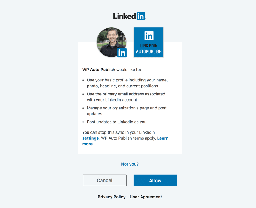 WordPress to LinkedIn