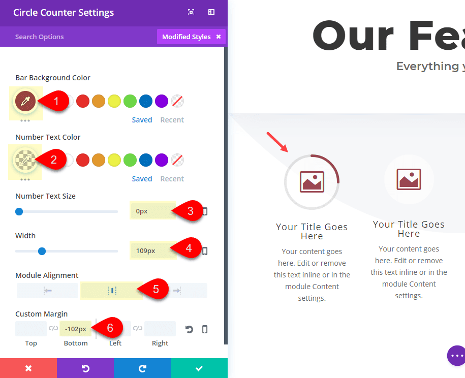 divi feature section