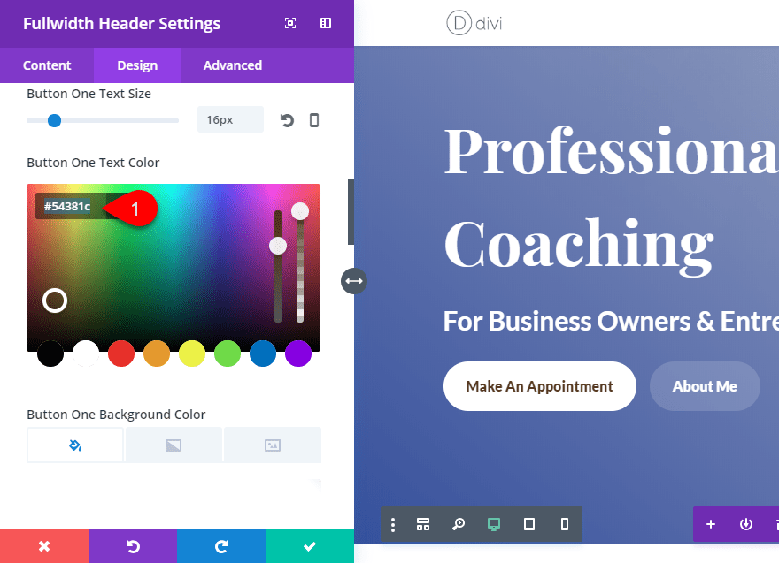 Divi Color Scheme