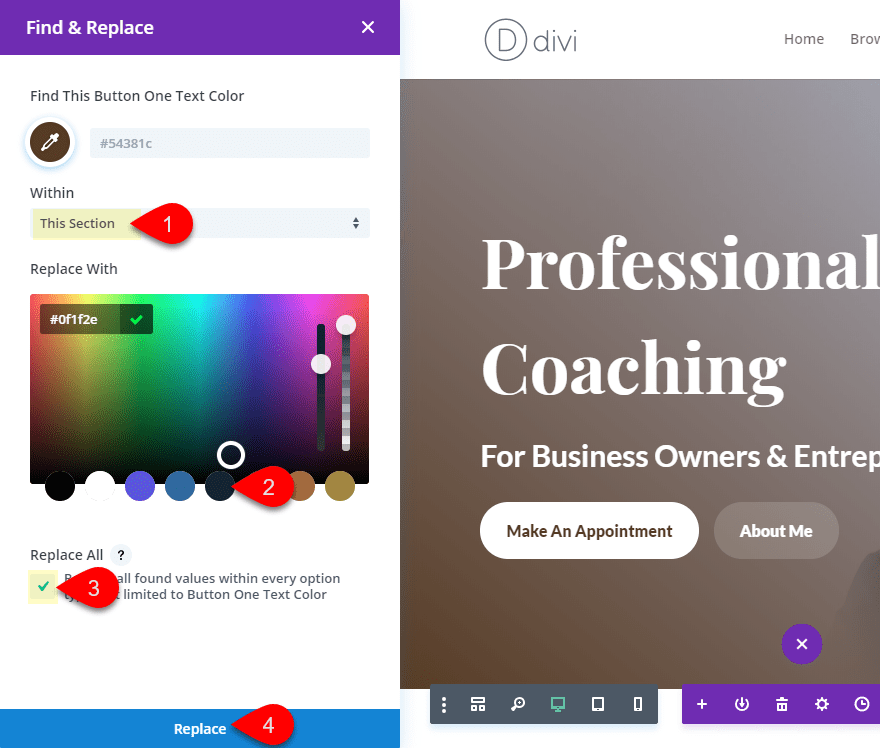 Divi Color Scheme