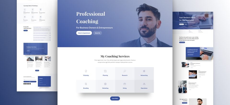 Get a Free Business Coach Layout Pack for Divi