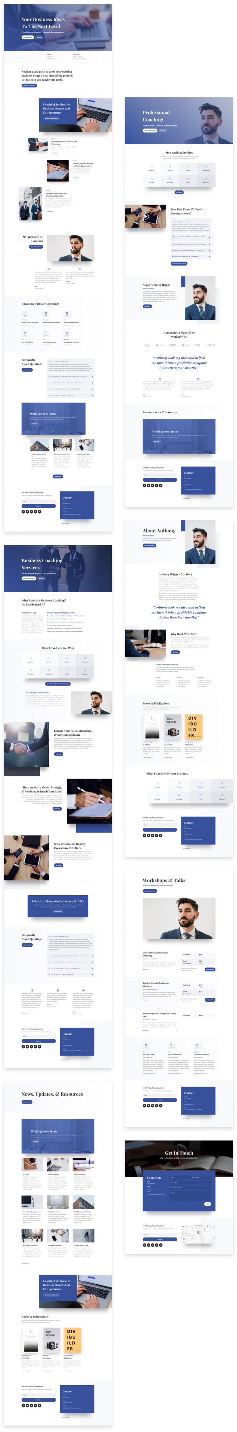 Get a Free Business Coach Layout Pack for Divi