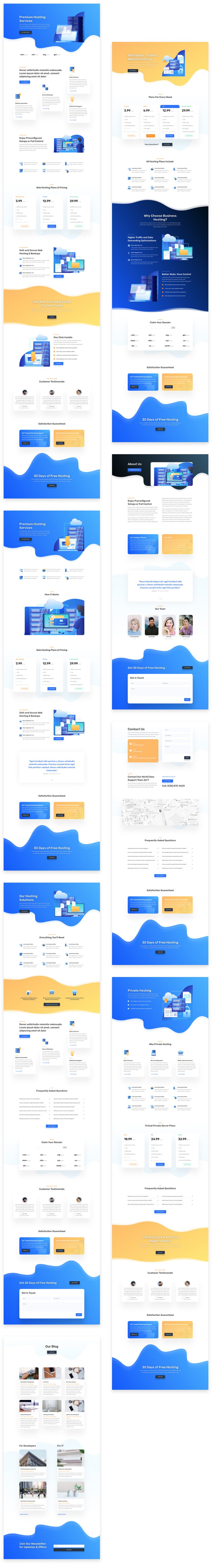 hosting company divi layout pack