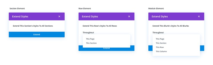 extend styles