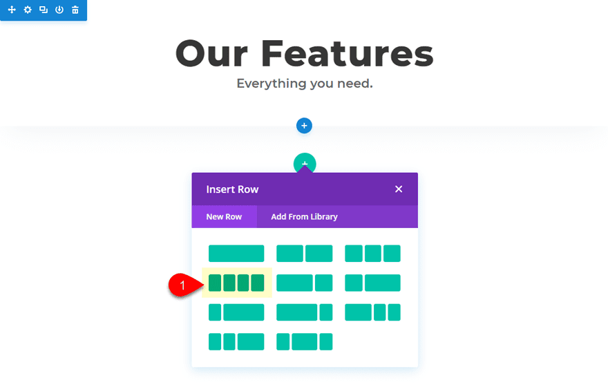 divi feature section