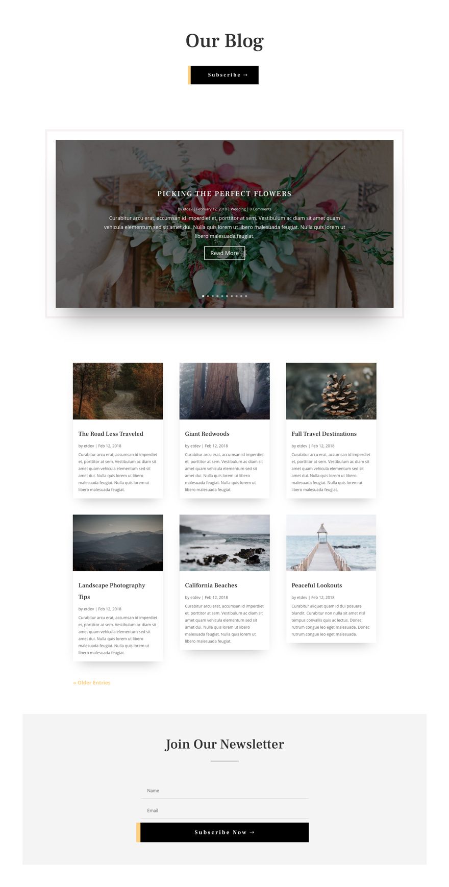 plant nursery Divi Layout Pack