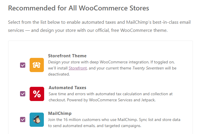 Using WooCommerce's recommended settings.