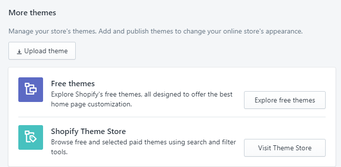 Changing your Shopify theme.