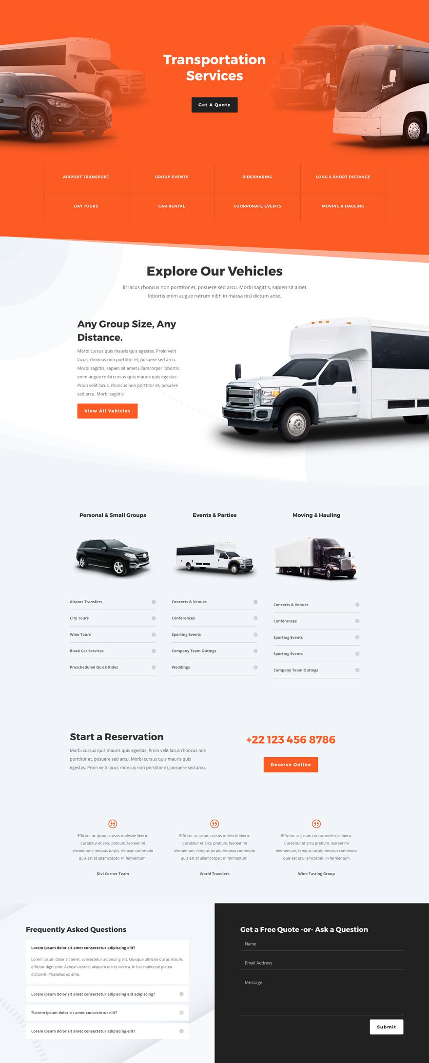 transportation services