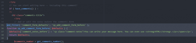 How to Add a Message Before Your WordPress Comment Fields