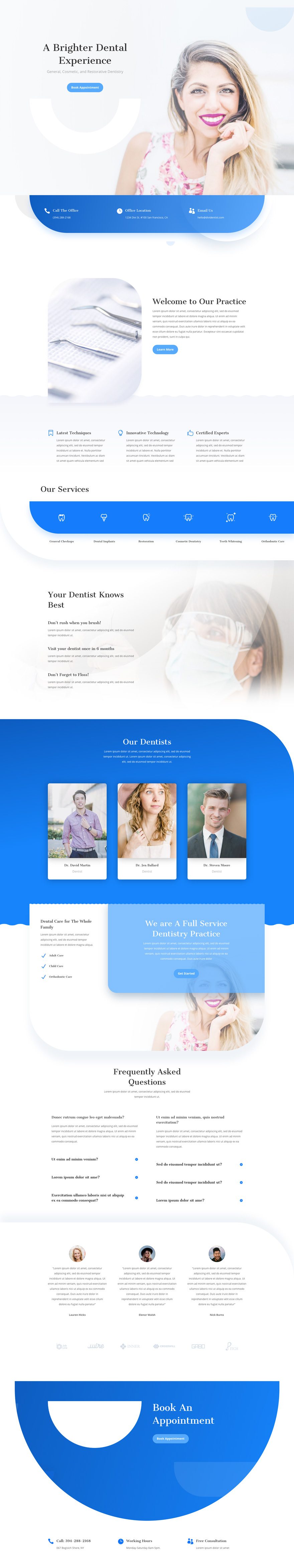 divi dentist layout pack