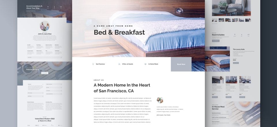 Get a FREE Bed and Breakfast Layout Pack for Divi