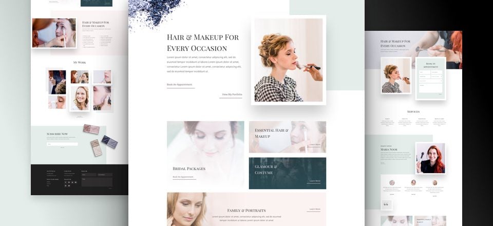 Get a FREE Makeup Artist Layout Pack for Divi