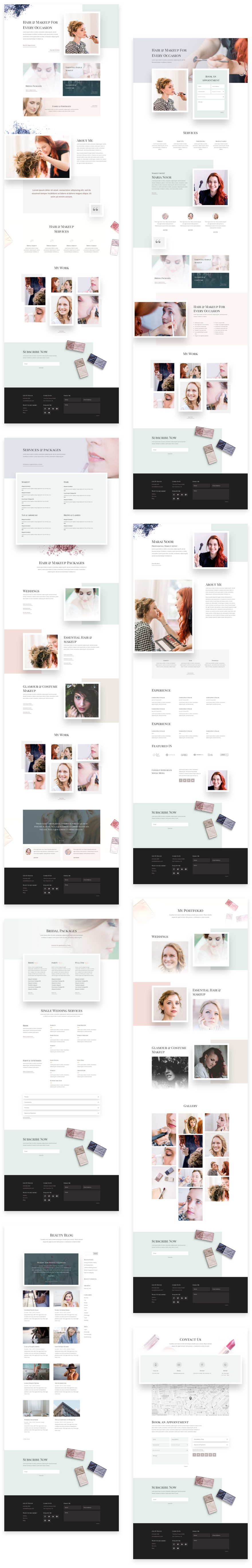 Free Makeup Artist Layout Pack For Divi