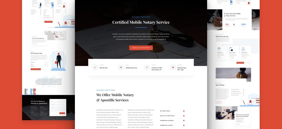 Get a FREE Notary Public Layout Pack for Divi