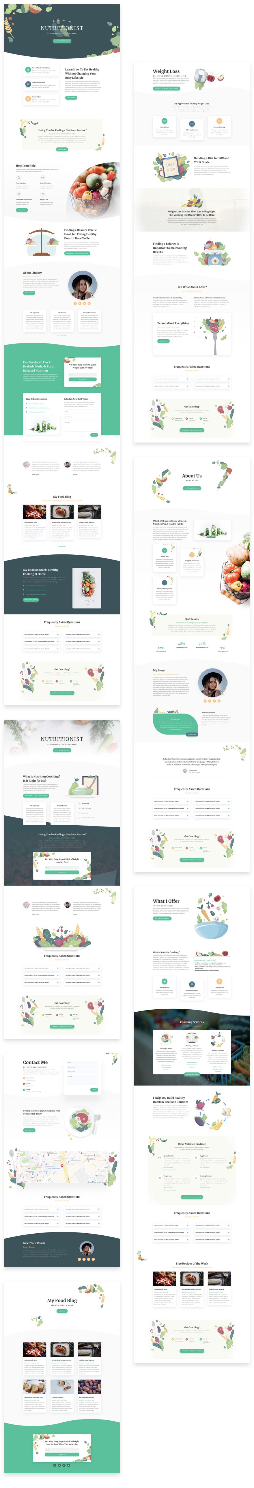 divi nutritionist layout pack