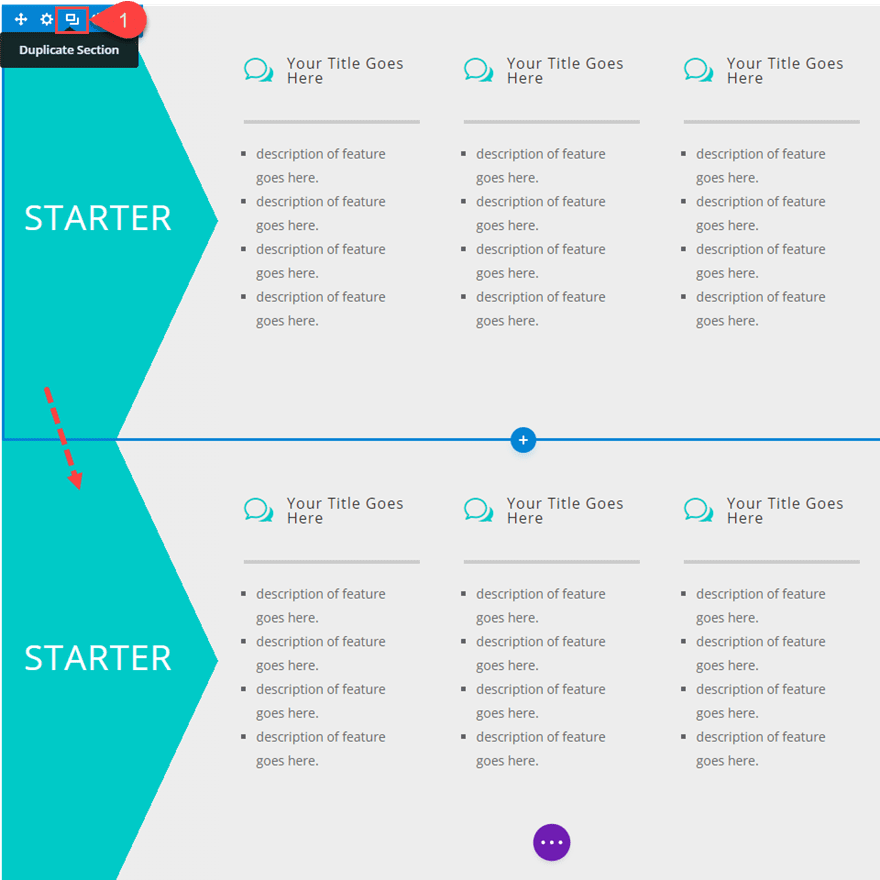 divi horizontal pricing tables