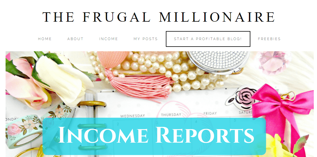 The Frugal Millionaire homepage.