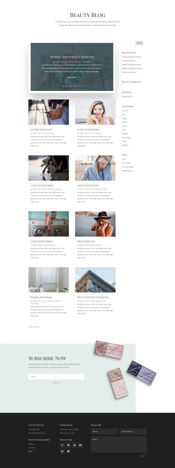Get a FREE Makeup Artist Layout Pack for Divi