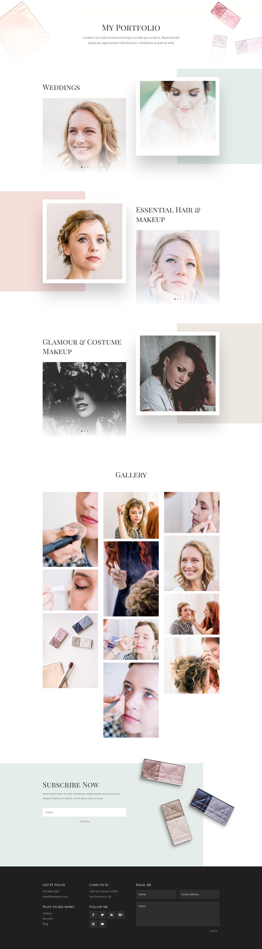 Get A Free Makeup Artist Layout Pack For Divi Elegant Themes Blog