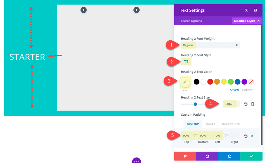 divi horizontal pricing tables