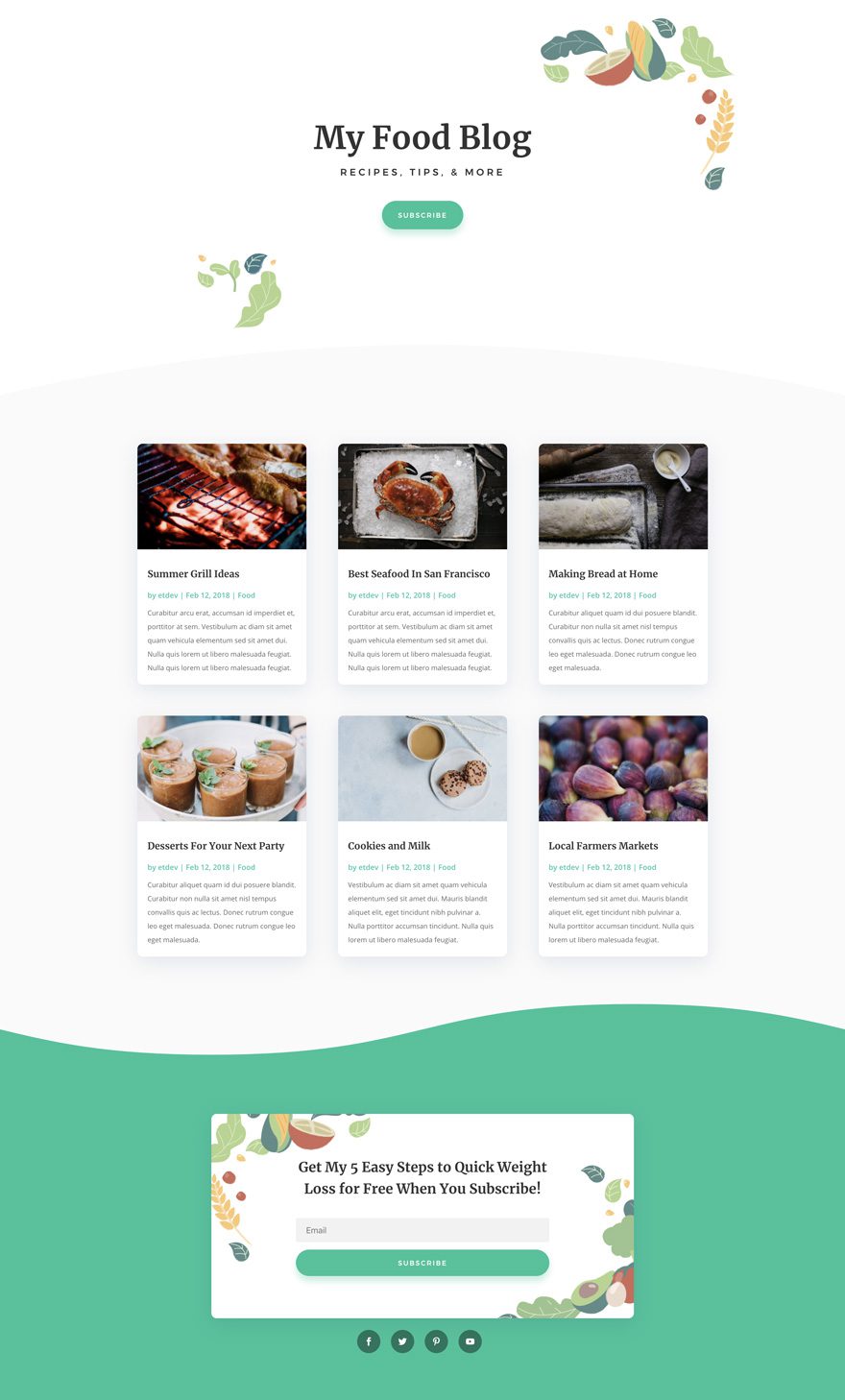 divi nutritionist layout pack