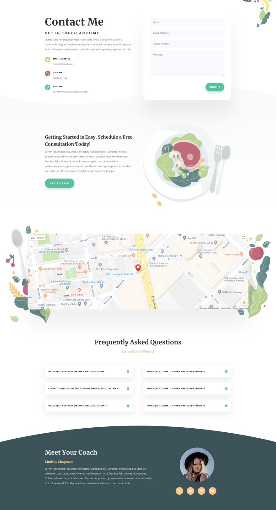 divi nutritionist layout pack