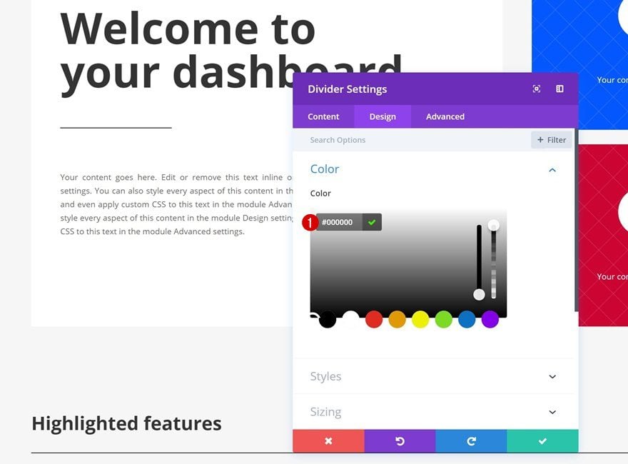 divi dashboard