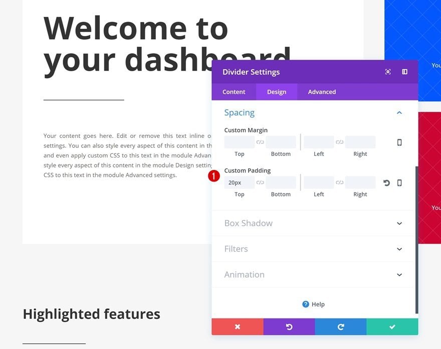 divi dashboard