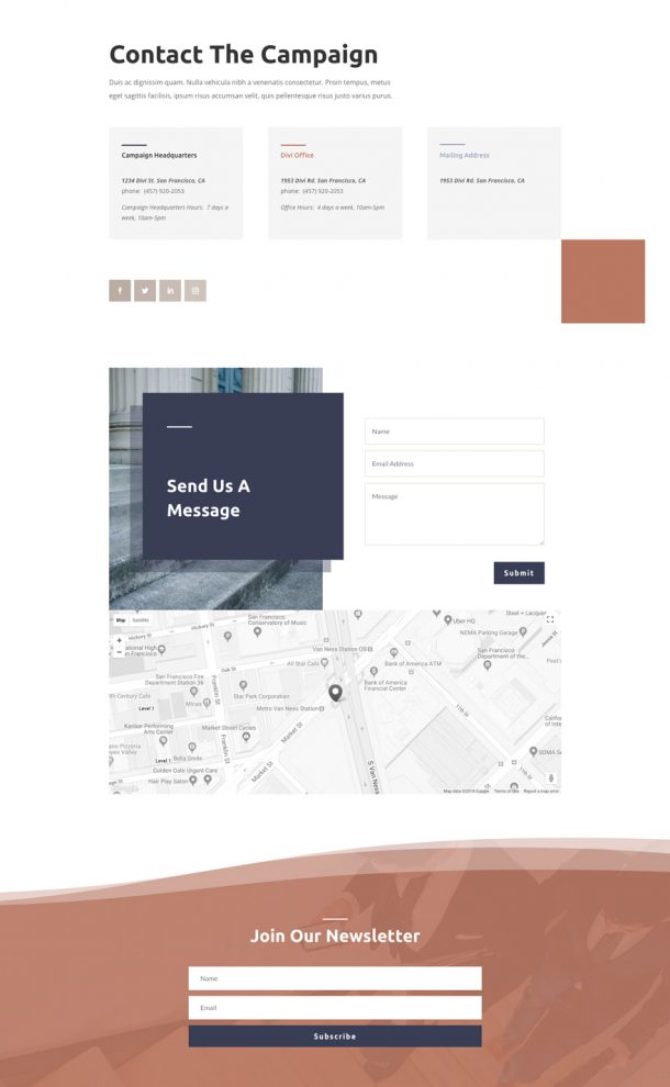 Get a FREE Political Candidate Layout Pack for Divi