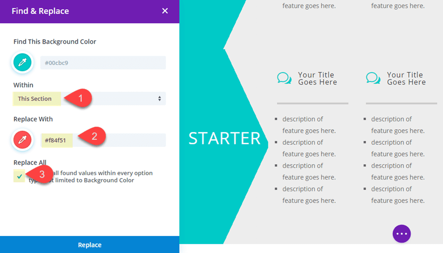 divi horizontal pricing tables