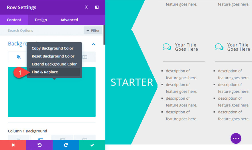 divi horizontal pricing tables