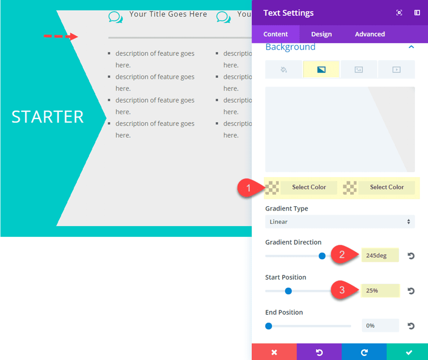 divi horizontal pricing tables