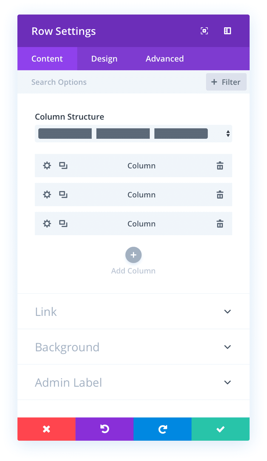 column design options