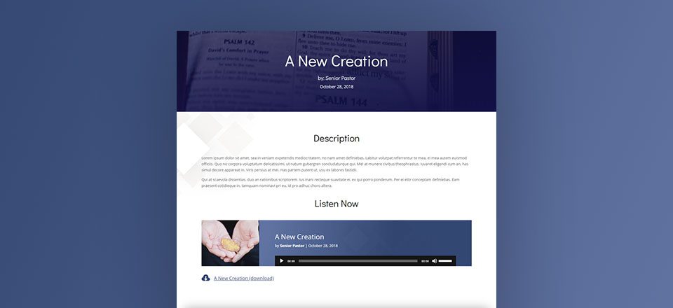 How to Build a Sermon Layout using Custom Fields and Dynamic Content in Divi