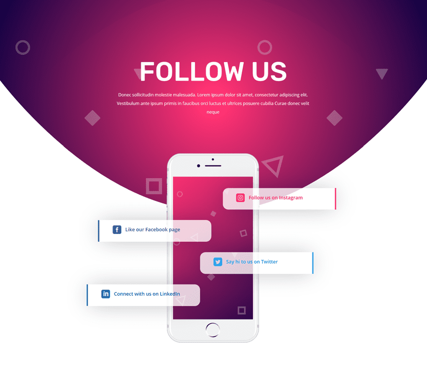 social follow design