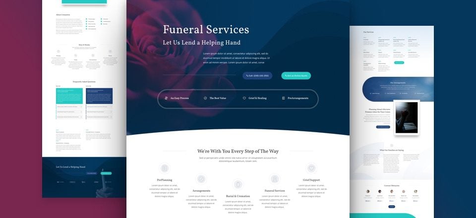 Get a FREE Funeral Home Layout Pack for Divi