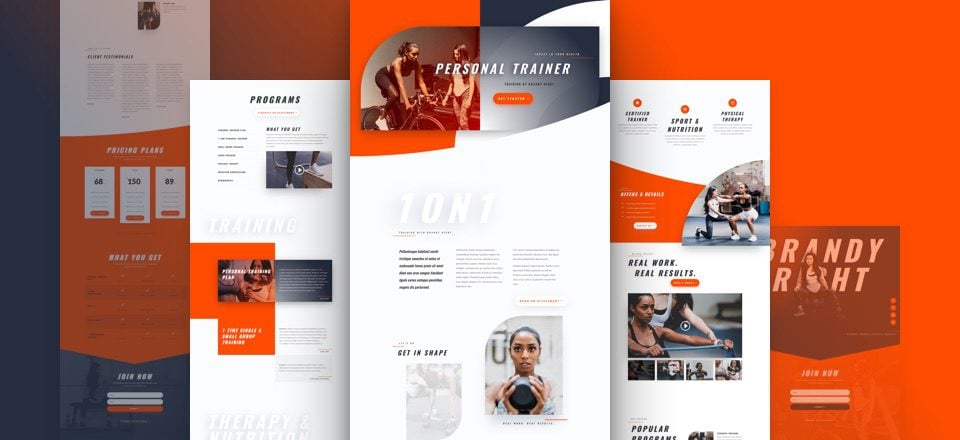 Get a FREE Personal Trainer Layout  Pack for Divi