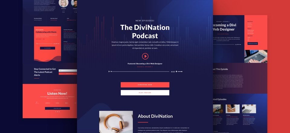 Get a FREE Podcast Layout Pack for Divi